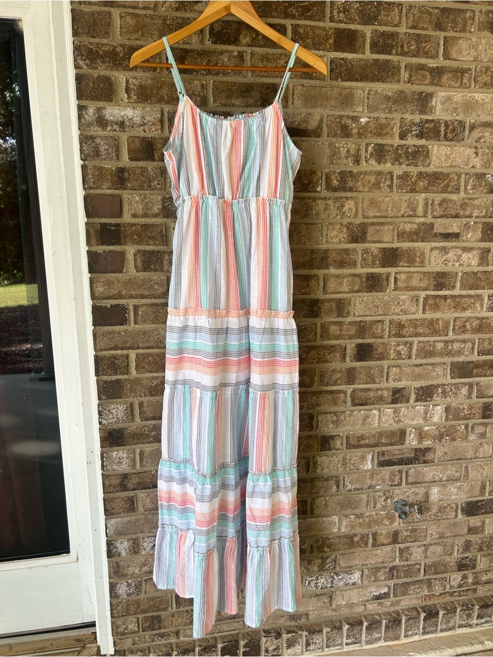 Jessica Simpson Pastel Multi-Color Striped Maxi Dress - Picture 2 of 3